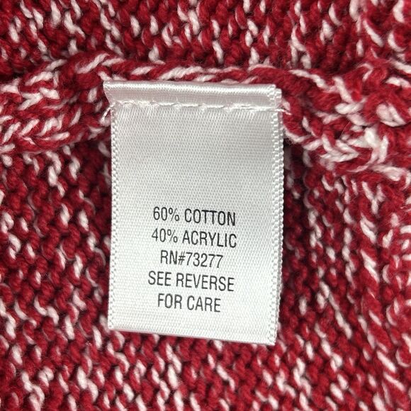 Croft & Barrow Marled Sweater Womens Sz Large Red Turtle Neck Cable Knit NWT - Picture 10 of 10